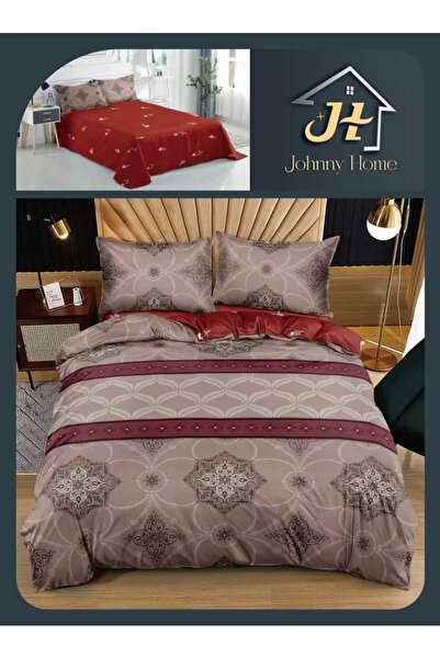 elegant home pucioasa Σετ Παπλωματοθήκης από Βαμβακερό Σατέν Πολυτελείας 4 Τε...