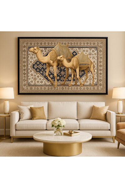 ALAYRA International لوحة فنية جدارية لجمل الصحراء من سيجن تاتش، مقاس 60×120 ...