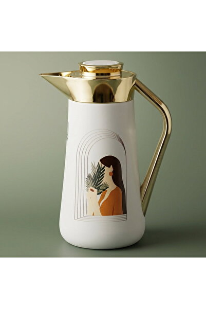 Alsaif Gallery Al Hada Al Saif Gallery Thermos, 0.7 liter, gold handle, self-...