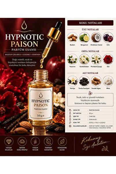 Mirkimya HYPNOTICA Kadın Parfüm Esansı 50 g - Tatlı Çiçeksi Koku - Vanilya ve...