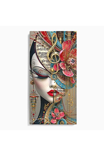 Luxcanva Tablou Canvas Portret Muzical Artistic 60x120 cm pe Sasiu Lemn Portr...