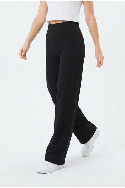 Generic Brand Pantaloni de damă cu talie înaltă din lycra, elastici, cu picior conic, eleganți, casual
