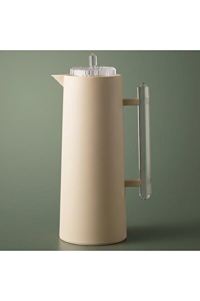 Glory Lean Thermos, 1 Liter, Glass Inner Liner, Press-button, Transparent Han...