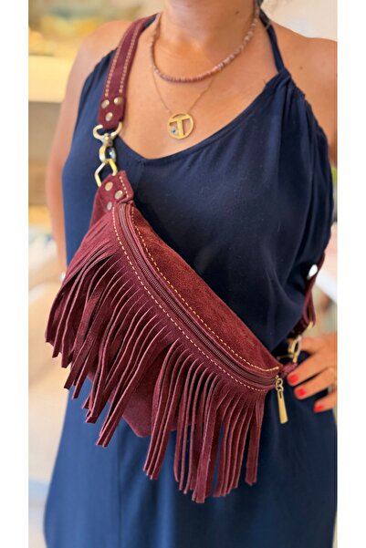 Tuvita Collection Bodrum حقيبة خصر نسائية مصنوعة يدويًا بالكامل من الجلد الطب...