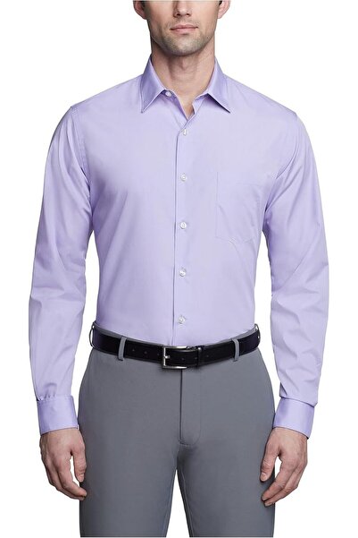 VAN HEUSEN قميص رجالي رسمي ملائم من قماش البوبلين سادة
