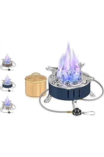 Tradeo Portable Travel Gas Stove, 9-Burner Camping Cooker with 31800W Fire Po...