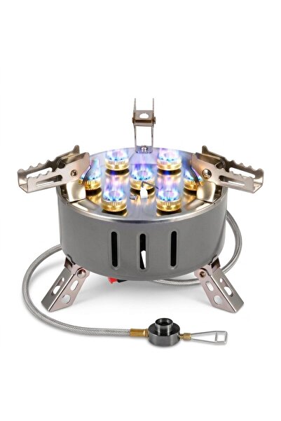 Tradeo Portable 7 Burner Travel Gas Stove, 28500W High Power Camping Stove wi...