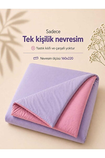 Valezium PEMBE LİLA TEK KİŞİLİK NEVRESİM KILIFI