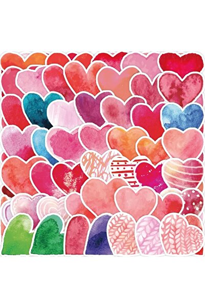 Arabest Heart Love Waterproof Vinyl Decals,50 Pcs Heart Shape Stickers for La...