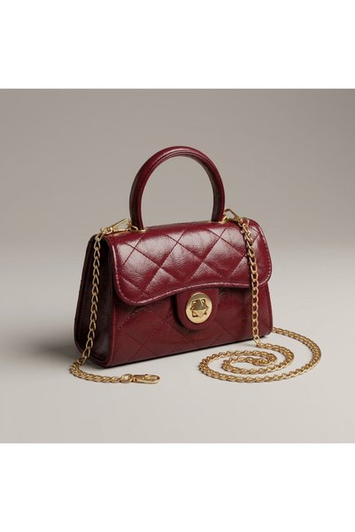 LİVORA Burgundy Look Women's Shoulder Bag