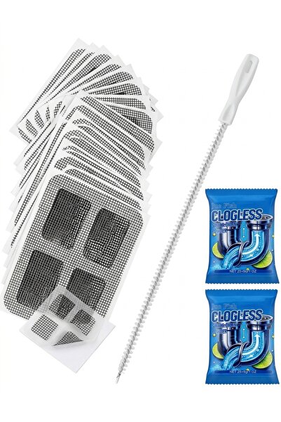 Generic Brand Complete Drain Cleaning and Care Kit (20 Adhesive Cleaners + Fl...
