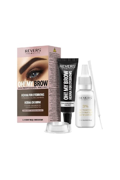 Revers cosmetics Vopsea sprâncene Henna Maro Inchis – (2 x 15 ml)
