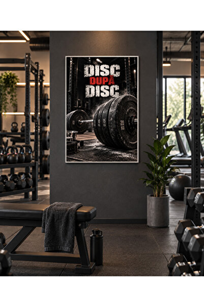 Miutic Print Studio Tablou decorativ pentru Fitness „Disc după disc”, Tablou ...