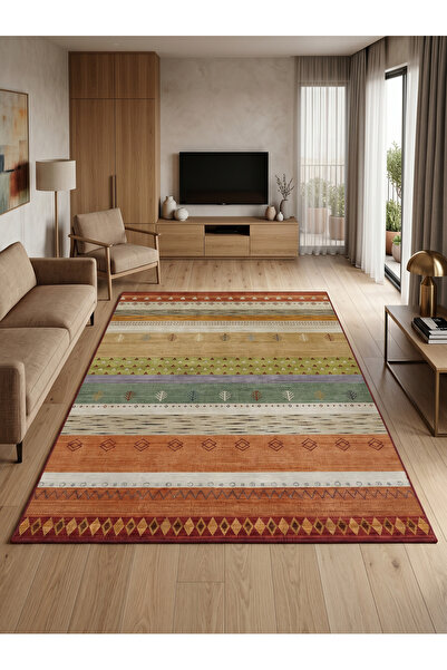 Rose'n Home ARTE VN099 İskandinav Desenli Figürlü Renkli Dekoratif Salon Mutf...