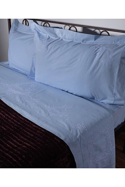 Silk Fashion ΧΕΙΡΟΠΟΙΗΤΟ ΣΕΝΤΟΝΙ 624 ΤΕΣΣΕΡΙΣΤΟ ΣΕΤ (225ΕΚ Χ 270ΕΚ) ανοιχτό μπλε