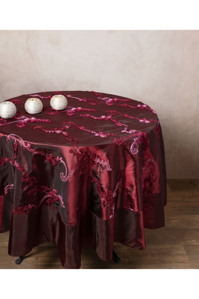 Silk Fashion Σατέν Ροτάντα (150εκ. rd) 6271 Μπορντό -