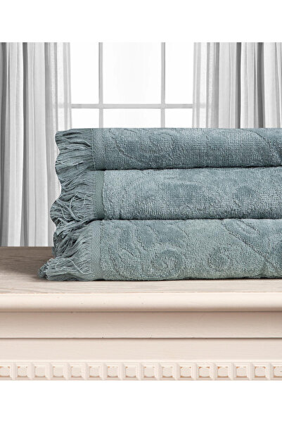 Silk Fashion Βαμβακερή πετσέτα ζακάρ ALICIA 520gsm (80εκ x 150εκ) πράσινη