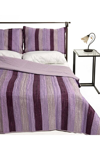 Silk Fashion Σετ κουβερτοκρεβατιού (160εκ x 220εκ + 1 x 50εκ x 70εκ) 6329 μωβ -