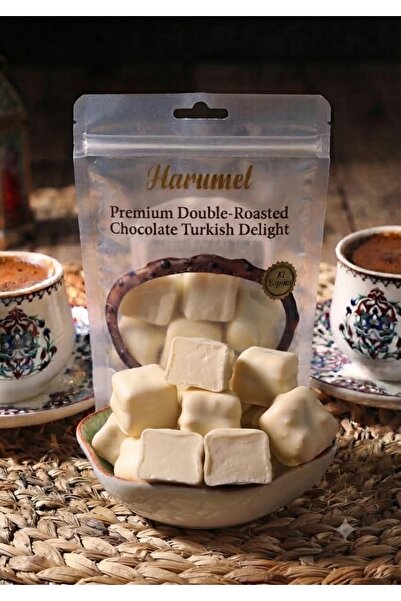 HAR-UM Ticaret Beyaz konfiseri çikolatalı lokum- kahve yanı lokum 250 gram