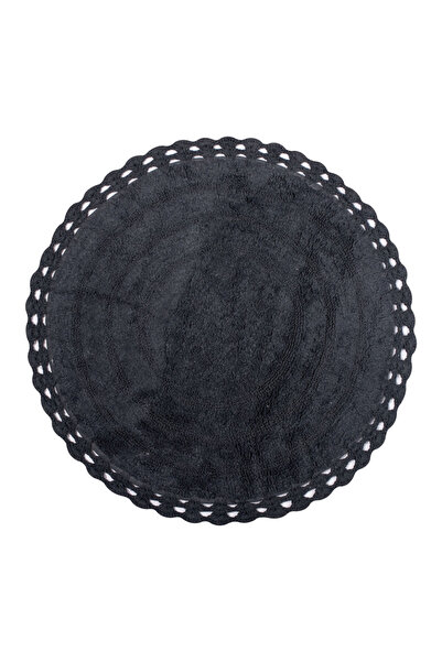 Silk Fashion Στρογγυλό χαλάκι (70 εκ.) ανθρακί
