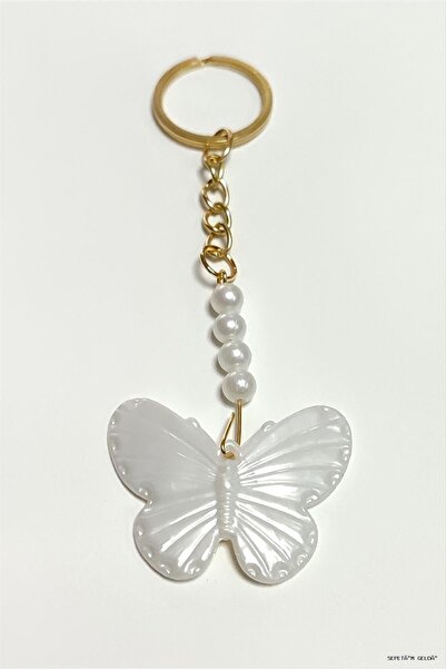 ZERO LAND Spt-Gld İnci (144244) Keychain White