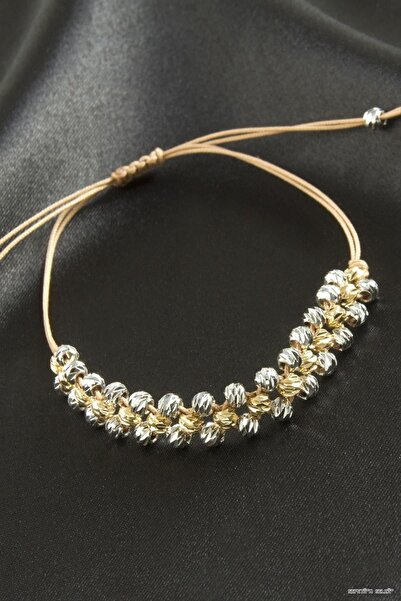 ZERO LAND Spt-Gld Dorika Macrame Rope (142514) Bracelet Brown