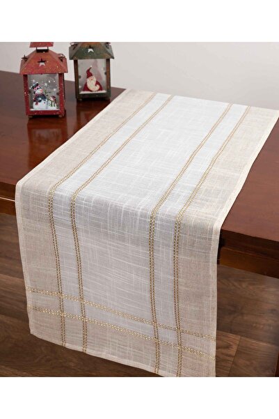 Silk Fashion Χριστουγεννιάτικο τραπεζομάντηλο (160εκ x 320εκ) 2448 ιβουάρ -