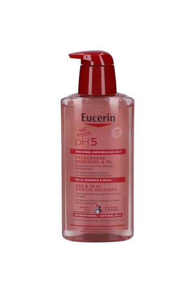 Eucerin Gel de duș și ulei pH5, Curățare delicată, 400 ml