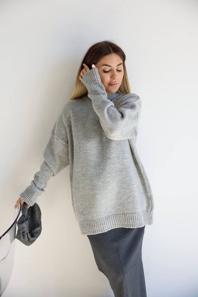 VIORA FASHION Crew Neck Knitwear Sweater