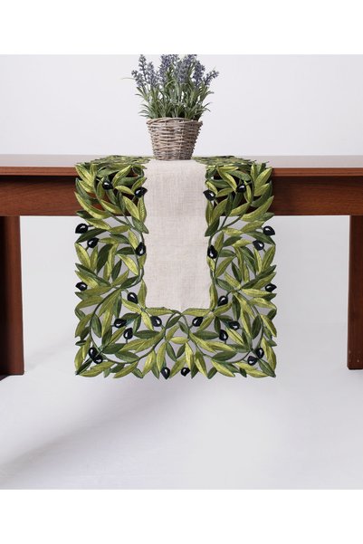 Silk Fashion Runner 2353 (40εκ x 100εκ) μαύρο ελιάς -