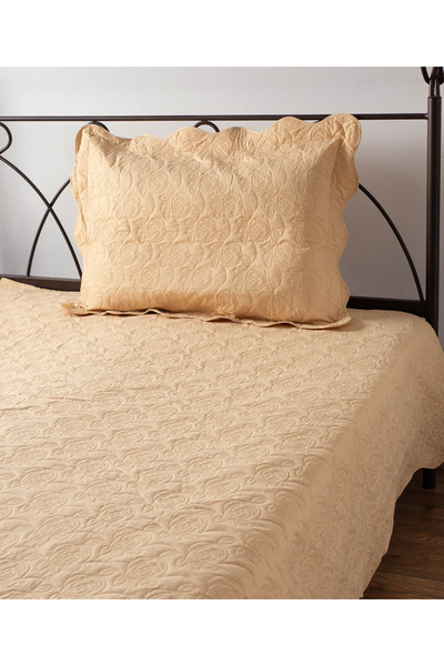 Silk Fashion Σετ κουβερλί (160εκ x 220εκ + 1 x 50εκ x 70εκ) M110 χρυσό