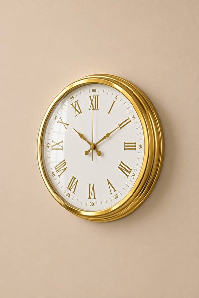 Westminster Royal Duvar Saati - Parlak Gold | 40 cm