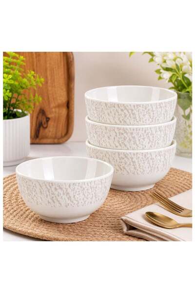 Bisbell 3.5 Inch Bowl Set of 4, Lily White Design Small Serving Bowls, 9 cm S...