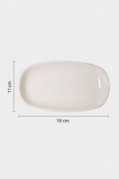 rinart Valencia Oval Boat Plate 19cm Cream