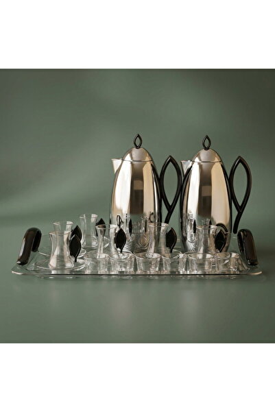 Alsaif Gallery Al-Ola Al Saif Gallery Thermos Set, 21 Pieces, with Tray, Tea ...