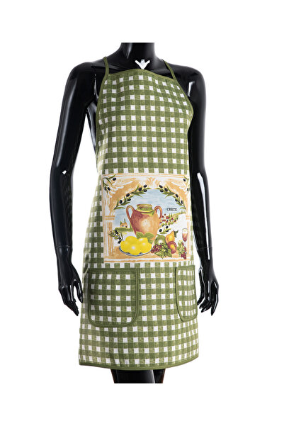 Silk Fashion Ολόσωμη ποδιά με πράσινο σχέδιο (64εκ x 78εκ) ΚΡΗΤΗ -