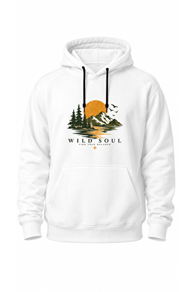 remonz Unisex Outdoor Wild Soul Mountain and Nature Printed Hooded Sweatshirt...