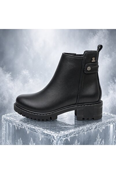 Venüs Kemal Aygün-Venüs Women's Genuine Leather Zippered Thick Sole Boots