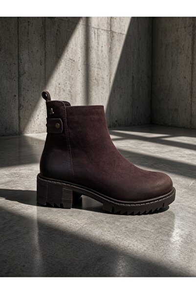 Venüs Kemal Aygün-Venüs Women's Genuine Leather Zippered Thick Sole Boots
