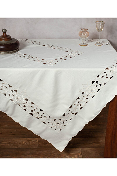 Silk Fashion Τραπεζομάντηλο μηχανής κοπής (150εκ x 250εκ) 110 μπεζ