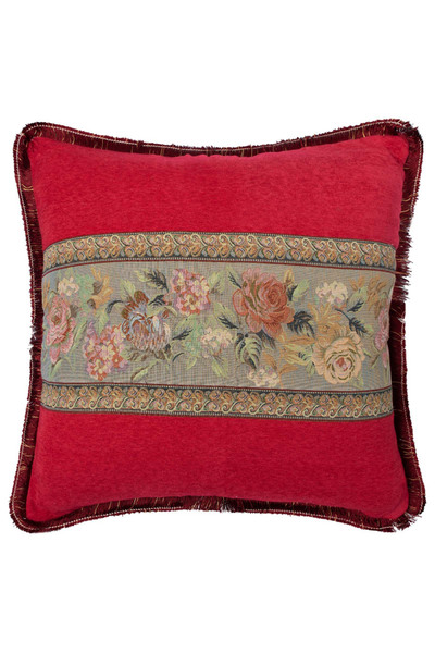 Silk Fashion Μαξιλαροθήκη με κρόσσια 572 (65εκ. x 65εκ.) κόκκινη