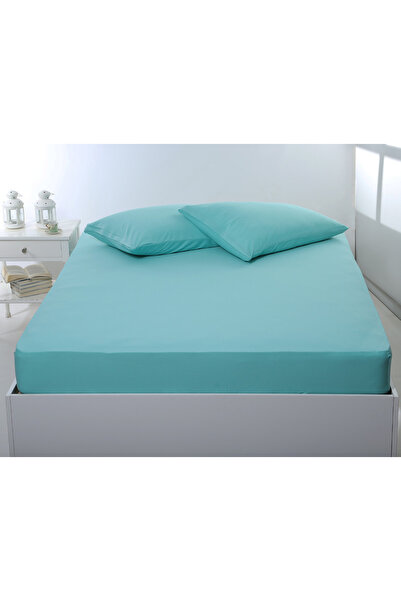 Silk Fashion Σεντόνι με λάστιχο ζέρσεϊ (160εκ x 200εκ + 35εκ) θαλασσί