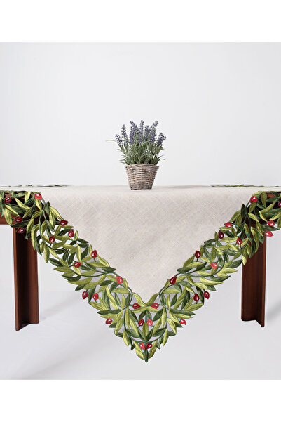 Silk Fashion Τραπεζομάντηλο 2353 (135cm x 135cm) κόκκινο ελιά