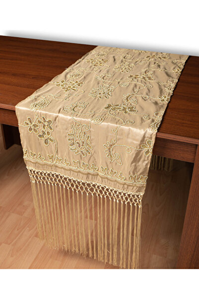 Silk Fashion Σατέν διάδρομος τραπεζιού 7710 (50εκ x 210εκ) χρυσό