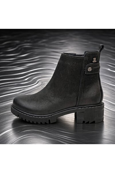 Venüs Kemal Aygün-Venüs Women's Genuine Leather Zippered Thick Sole Boots