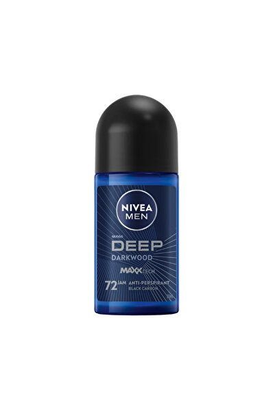 NIVEA Men Deep Black Carbon Deodorant Roll On – Woody Scent 50ml