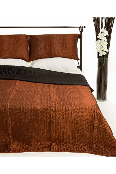 Silk Fashion Σετ κουβερλί (220εκ x 240εκ + 2 x 50εκ x 70εκ) 6330 τερακότα