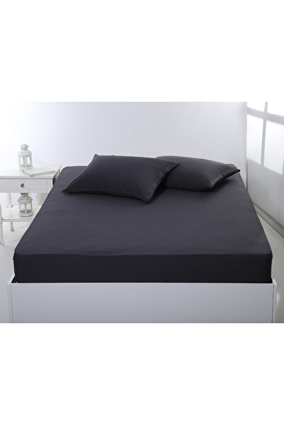 Silk Fashion Σεντόνι με λάστιχο ζέρσεϊ (160εκ x 200εκ + 35εκ) σκούρο γκρι