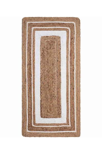 Silk Fashion Χαλί από γιούτα 1725 (60cm x 130cm) / λευκό -