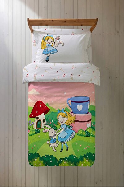 Maya And Luca Alice Wonderland Patterned 100% Cotton 100X150 cm Baby Kids Bed...